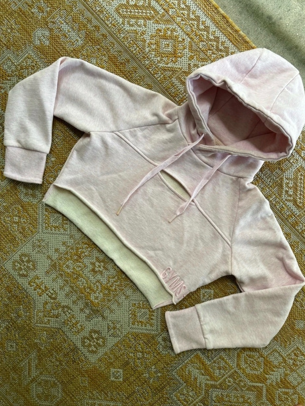 Gymshark Light Pink Girls' Cropped Hoodie